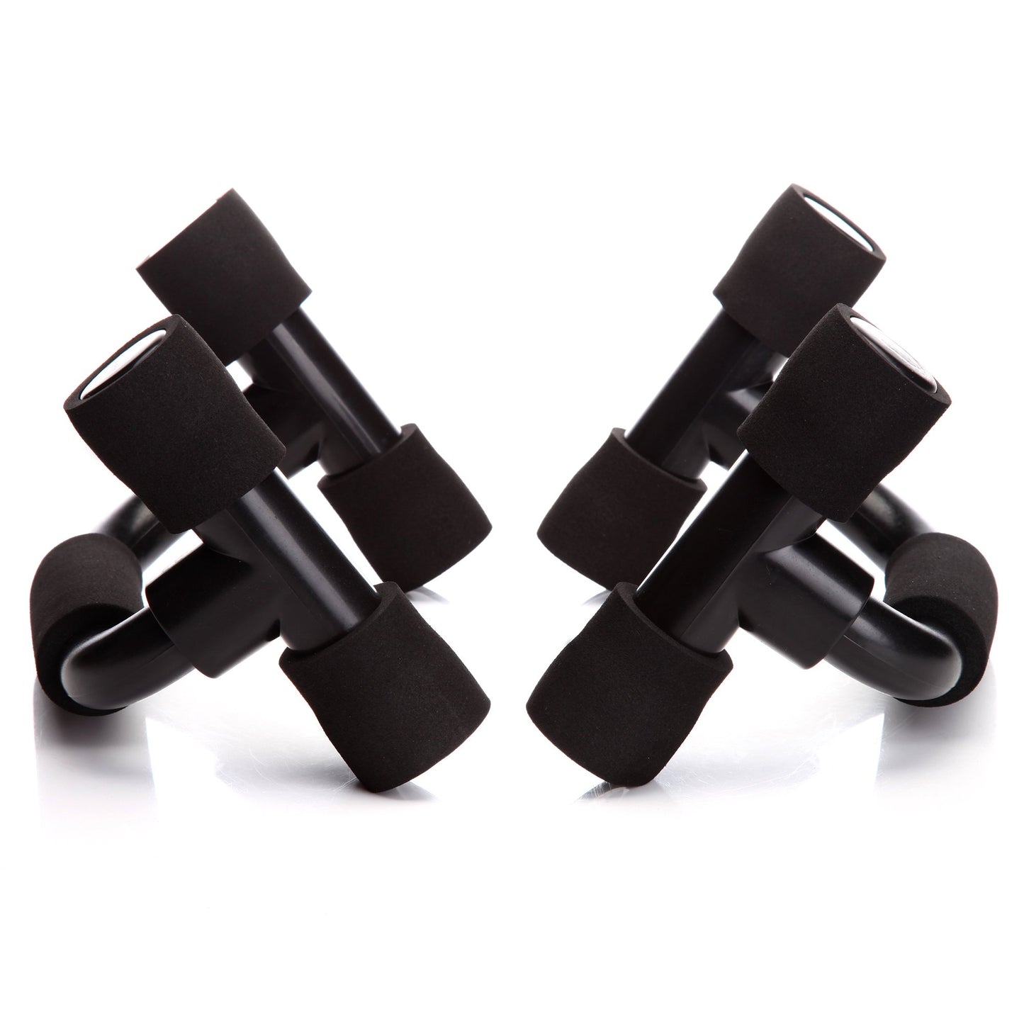 Readaeer Push Up Bars Gym Exercise Equipment Fitness 1 Pair Pushup Handles with Cushioned Foam Grip and Non-Slip Sturdy Structure Push Up Bars for Men & Women（Black）
