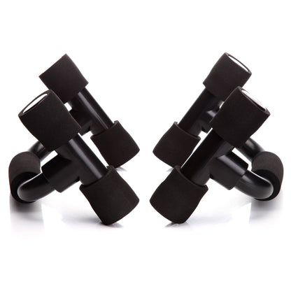 Readaeer Push Up Bars Gym Exercise Equipment Fitness 1 Pair Pushup Handles with Cushioned Foam Grip and Non-Slip Sturdy Structure Push Up Bars for Men & Women（Black）