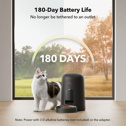 PETLIBRO Automatic Cat Feeder, 2L Timed Cat Feeder with 180-Day Battery Life, Automatic Pet Feeder for Cat & Dog, Cat Food Dispenser Program 1-6 Meals Control, Automatic Dog Feeder for Dry Food - Available at All In One Marketplace Canada