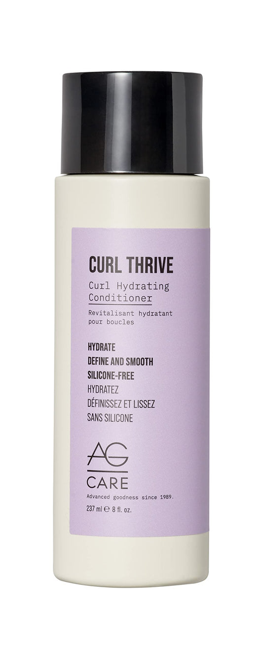 Après-shampoing protéiné AG Care Curl Thrive pour cheveux bouclés aux acides aminés de kératine - Après-shampoing ultra-hydratant pour des boucles définies et en bonne santé, 237 ml