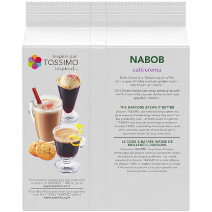 Tassimo Nabob Café Crema Coffee T-Discs, 110g (5 Boxes of 14 T-Discs)