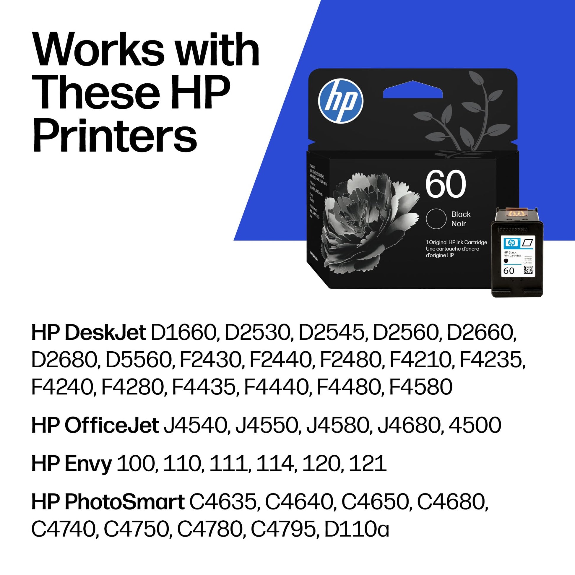 HP 60 (CC640WN) Black Original Ink Cartridge HP
