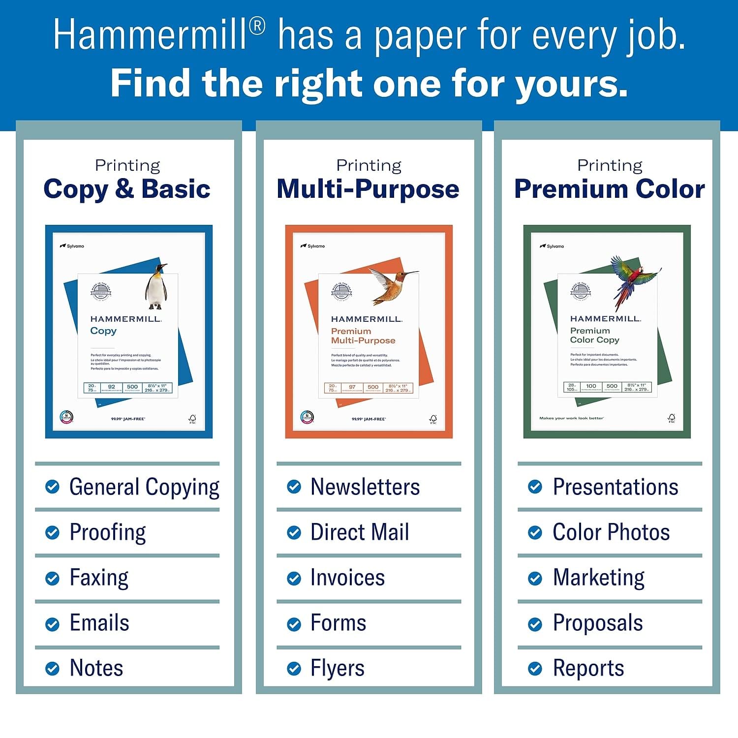 Hammermill Printer Paper, Laser Print Copy Paper, 32lb, 8.5 x 11, Letter, 98 Bright - 1 Pack / 500 Sheets (104646R) Hammermill