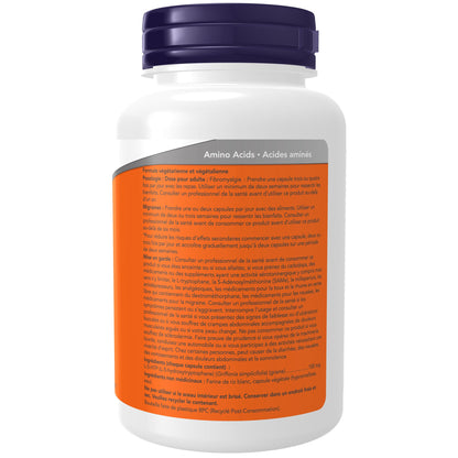 NOW Supplements, 5-HTP (5-hydroxytryptophan) 100 mg, Neurotransmitter Support, 120 Veg Capsules