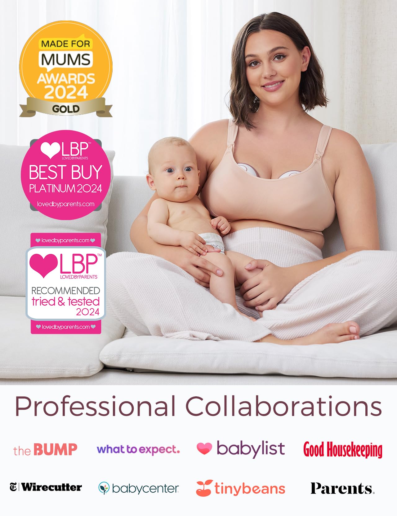 Momcozy Breast Pump Hands Free Mobile Style | M6, Wearable Breastfeeding Pump Ideal Rhythm for More Milk, DoubleFit Flange More Fit & Discreet with 3 Modes & 9 Levels, 24mm (Cozy Red, 2 Count)