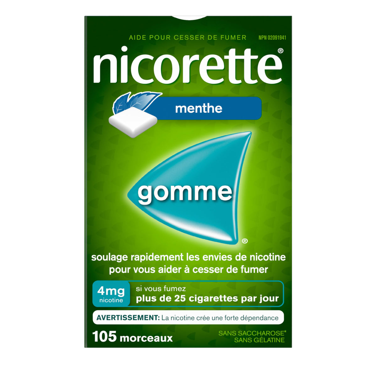 Nicorette Gum, Extreme Chill Mint, 4 mg, 105 Count