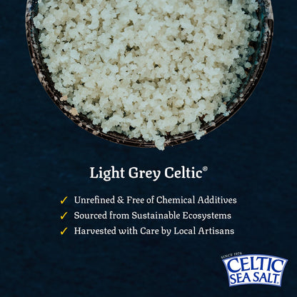 Light Grey Celtic Sea Salt – 1 Pound Resealable Bags (2 Count) | Pure, Hand-Harvested, No Additives