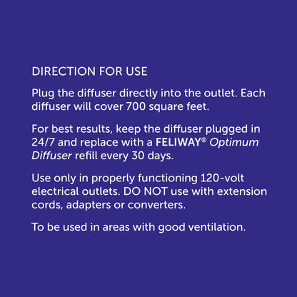 FELIWAY Optimum Diffuser Refill Value Pack, Promotes Calmness AND Harmony in Cats & Kittens, VHP Registered NN.P5V2, includes 3 Refills, Lasts 90 Days, Cat Calming Pheromones, 3 x 48ml