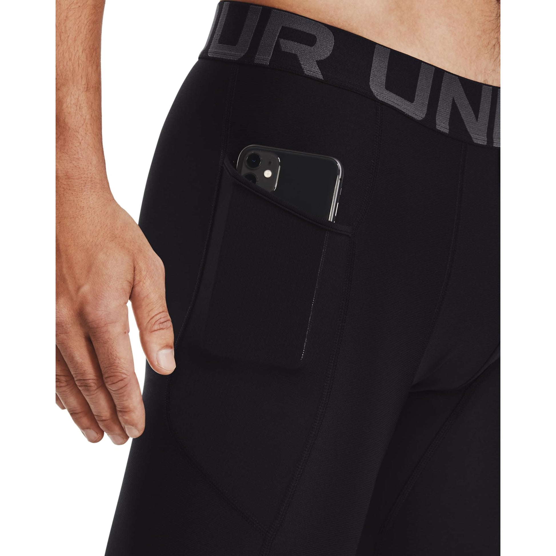 Under Armour Men's Armour HeatGear Leggings , Black (001)/Pitch Gray, Large Under Armour