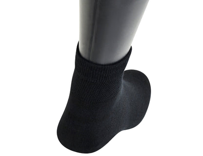 Yomandamor 5 Pairs Mens Bamboo Blend Cotton Ankle Extra-Wide Diabetic Socks with Seamless Toe(Size:10-13)(black) - Available at All In One Marketplace Canada