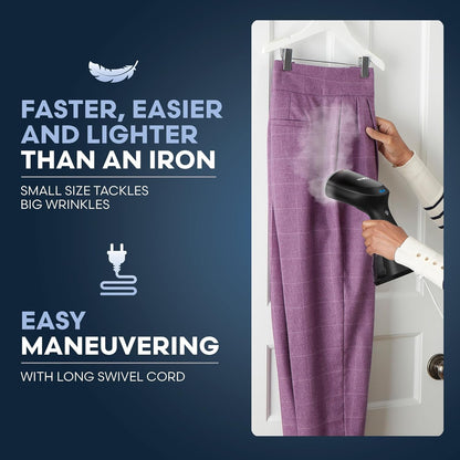 Conair Compact Garment Steamer for Clothes, 1100 watts, Small Size Tackles Big Wrinkles with Fast Heat Up - Available at All In One Marketplace Canada