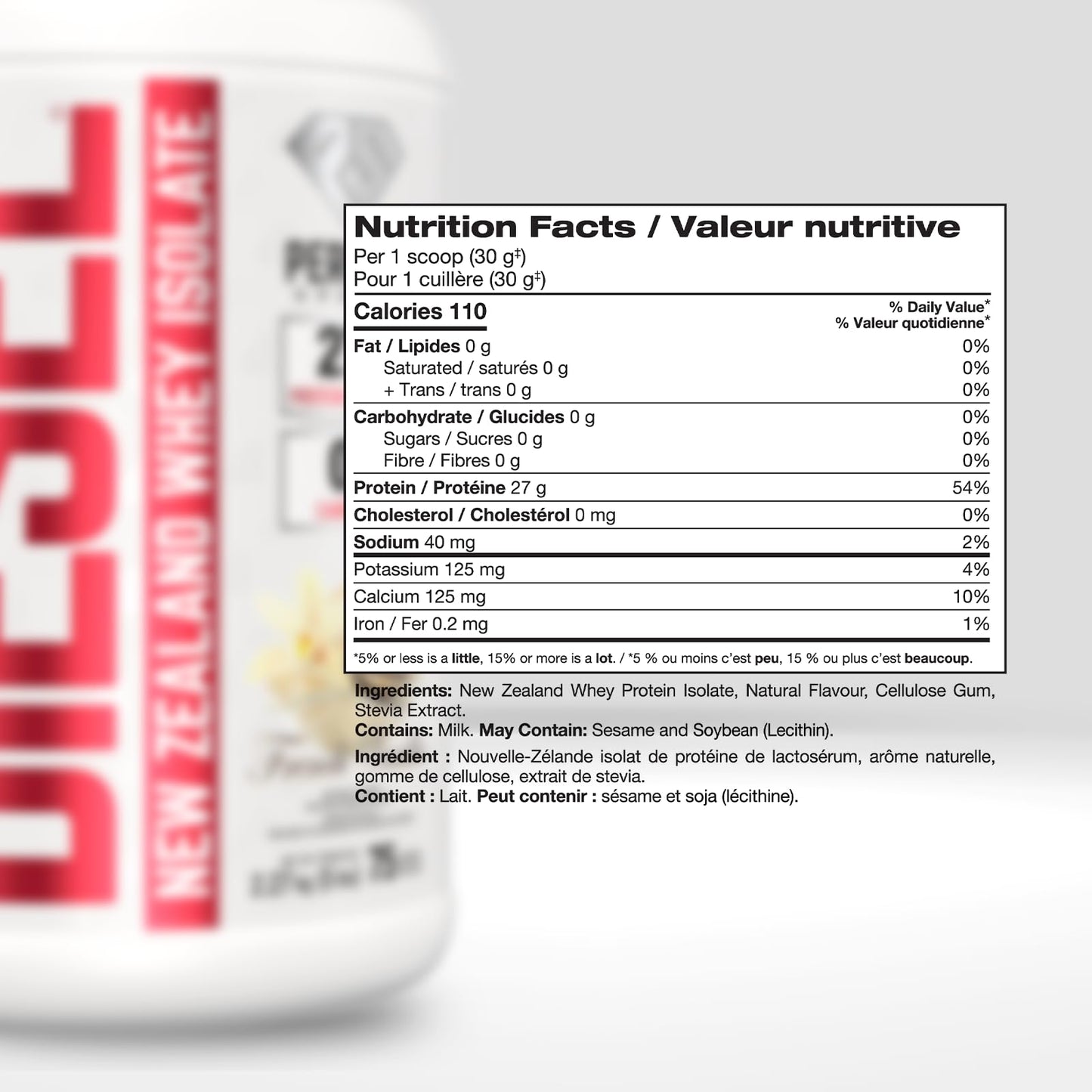 DIESEL 100% New Zealand Whey Isolate, Grass-Fed & Pasture Raised - French Vanilla 5lb