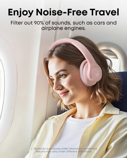 soundcore by Anker Q20i Hybrid Active Noise Cancelling Headphones, Wireless Over-Ear Bluetooth, 40H Long ANC Playtime, Hi-Res Audio, Big Bass, Customize via an App, Transparency Mode, Ideal for Travel