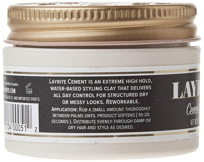Layrite (LAYRU) Layrite Cement Hair Clay, 1.5 Oz, 1.5 ounces