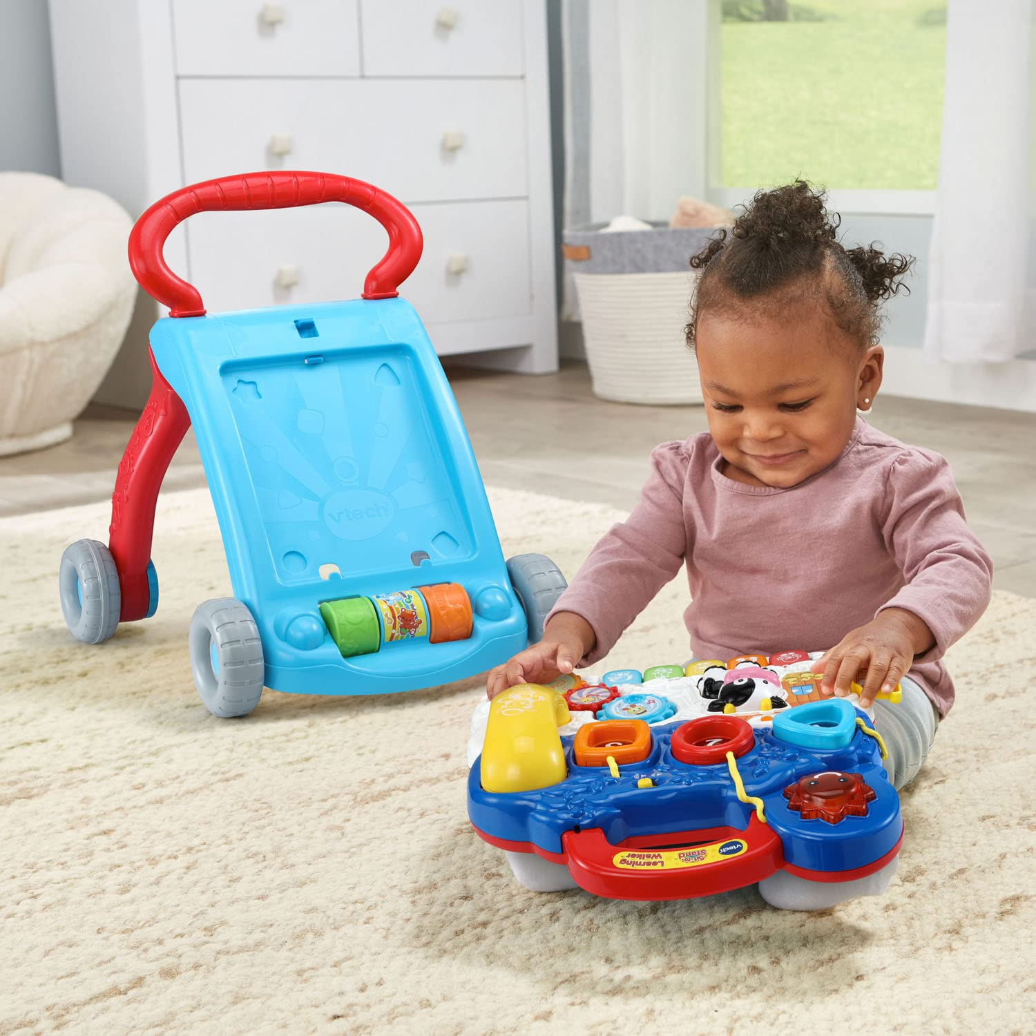 VTech Sit-to-Stand Learning Walker (Frustration Free Packaging - English Version), Blue