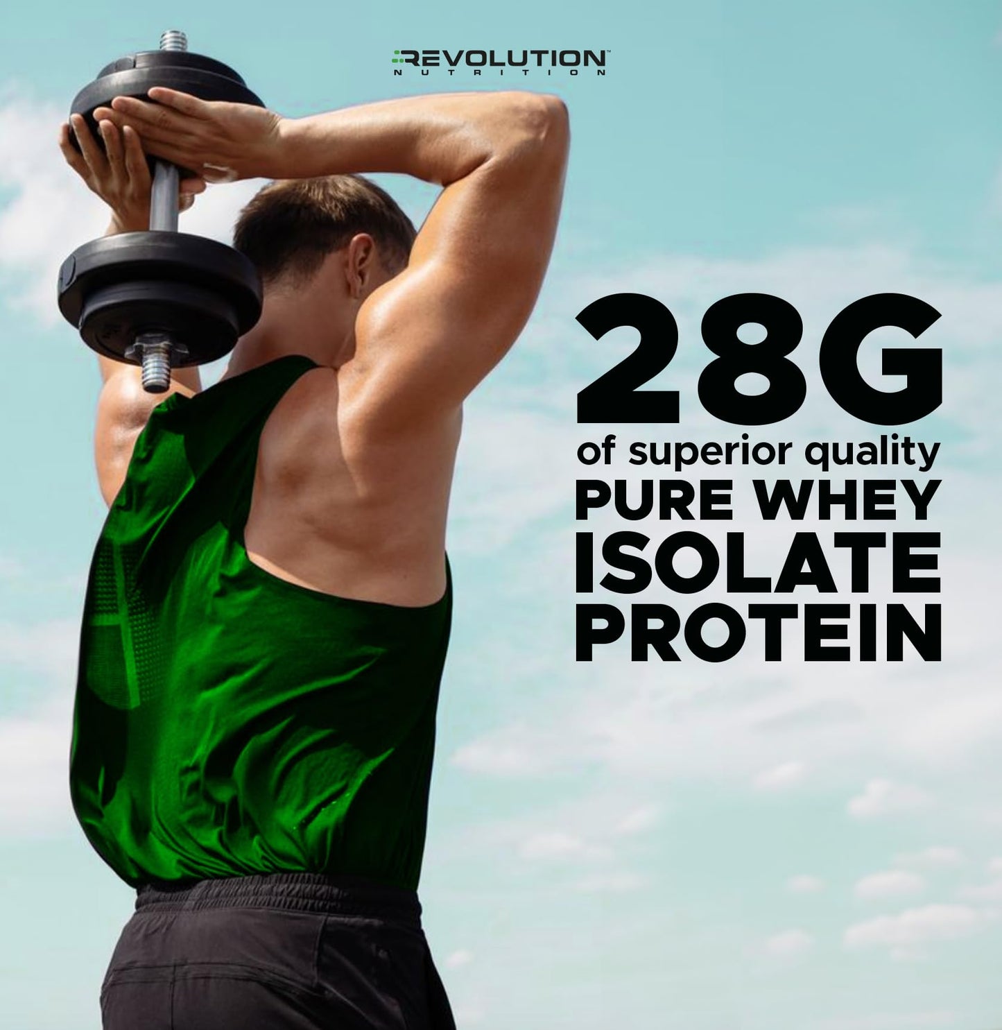 Revolution Nutrition Iso Whey Protein Powder - 100% Isolate, 28g Per Serving, Vanilla Cake Flavor, 2 Pound (27 Servings)