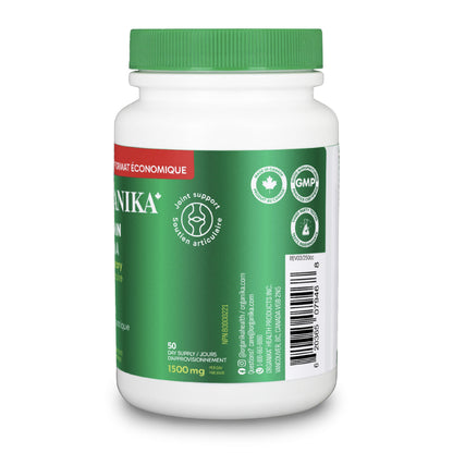 Organika Canadian-Made Curcumin 500 mg - Anti-Inflammatory, Antioxidant, Joint Pain Relief and Natural Tonic - 150 vcaps