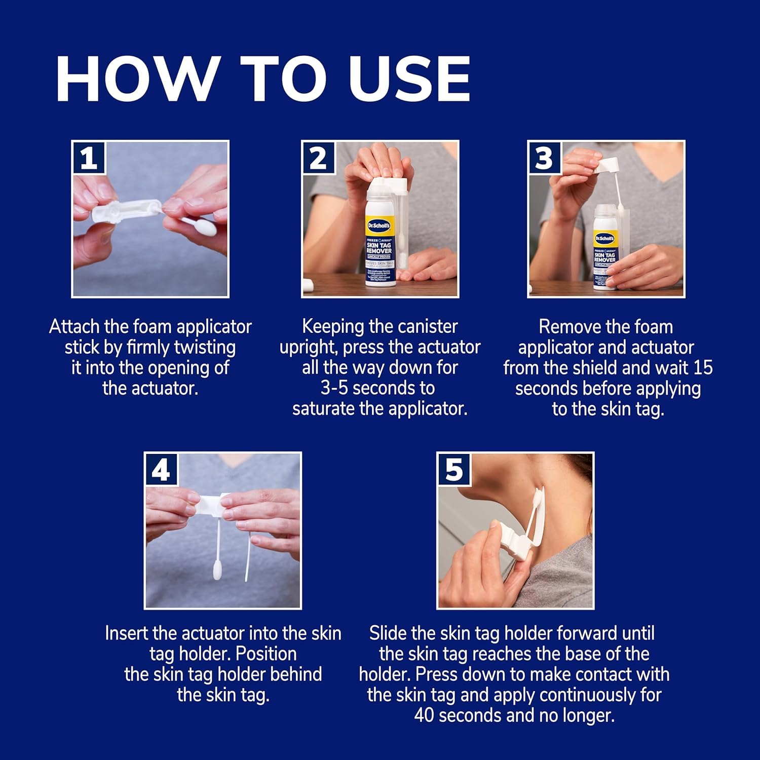 Dr. Scholl's Freeze Away Skin Tag Remover - At Home Skin tag Removal kit. Clinically Proven Skin Tag Removal in as Little as 1 Treatment. 1 Skin tag Removal kit, 12 Treatments - Available at All In One Marketplace Canada