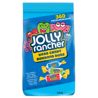 JOLLY RANCHER Assorted Hard Candy, 360 Count (2.26kg) – Individually Wrapped Fruity Candy for Gifts & Sharing - Available at All In One Marketplace Canada
