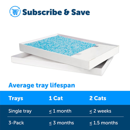 PetSafe ScoopFree Premium Self-Cleaning Cat Litter Box Tray Refills - Disposable - Non-Clumping Crystal Litter - 3-Pack