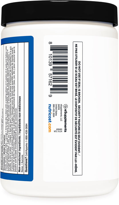 Nutricost Creatine Monohydrate Micronized Powder 500G, 5000mg Per Serv (5g) - 100 Servings, 17.9 Oz - Available at All In One Marketplace Canada