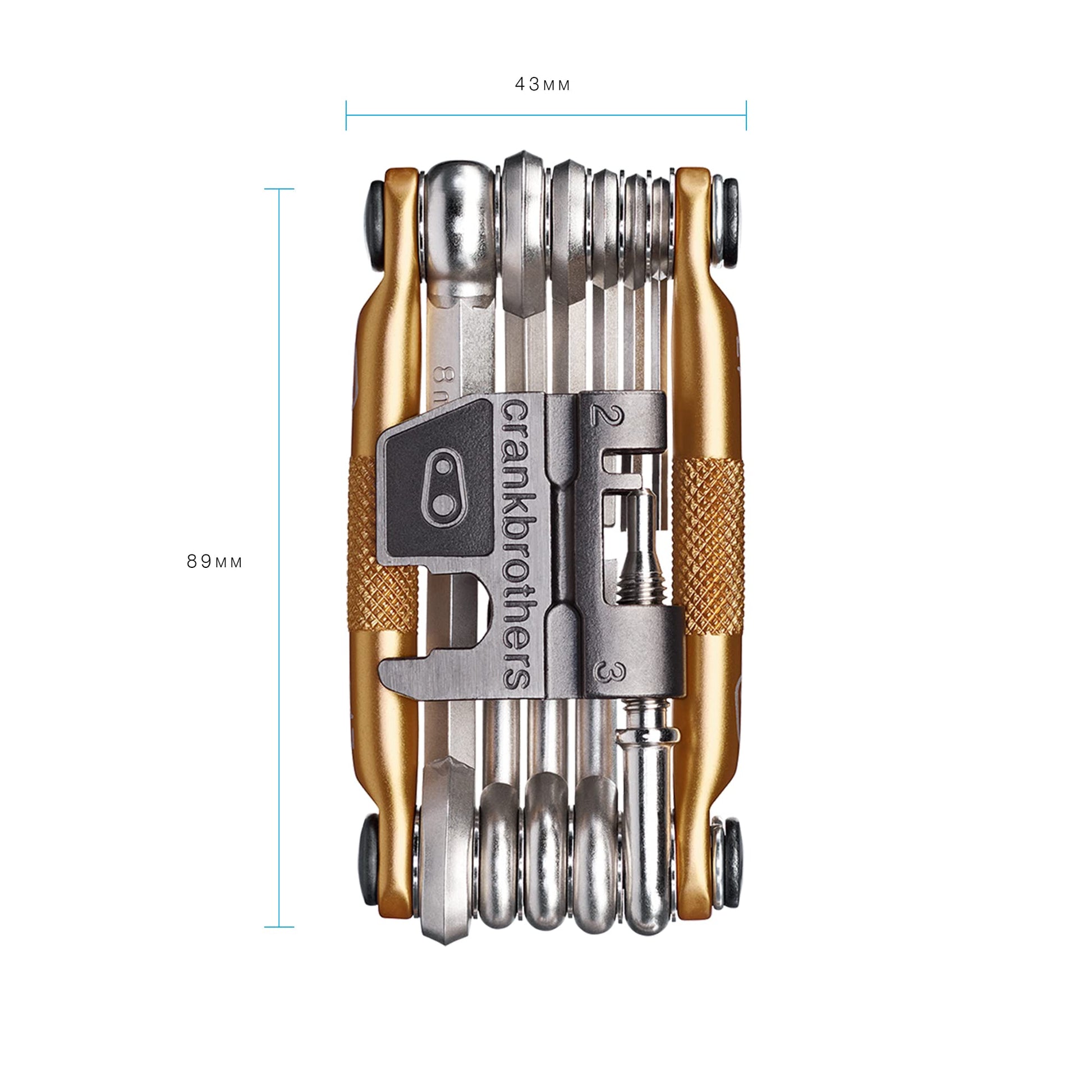 Crankbrothers 10755 Multi Bicycle Tool 17-Function, Gold Crankbrothers