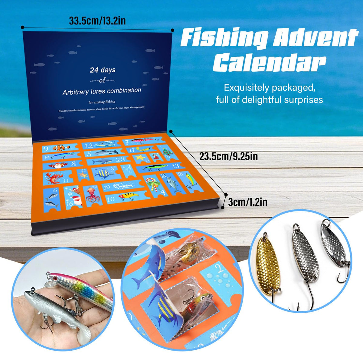 Fishing Advent Calendar 2026 for Men Adult Teen - 24 Days Christmas Countdown Fishing Premium Lures Set,Christmas Advent Calendar Gift for Fishermen Father Grandpa Brothers Boyfriend 🍁 All In One Marketplace Canada