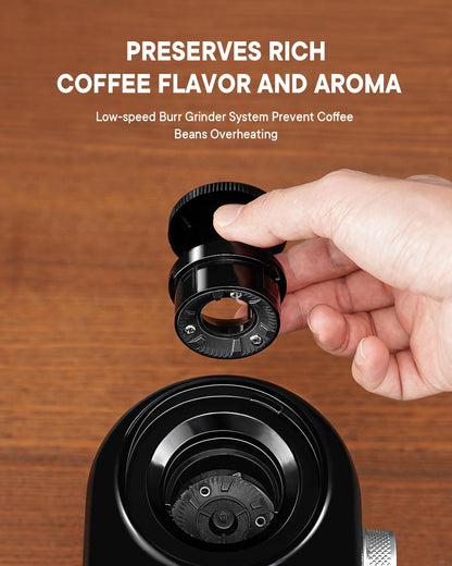 SHARDOR Electric Burr Coffee Grinder 2.0, Automatic Coffee Bean Grinder with 16 Precise Grind Setting, Adjustable Flat Burr Mill for French Press, Drip Coffee and Espresso, 2-14 Cup, Black - Available at All In One Marketplace Canada