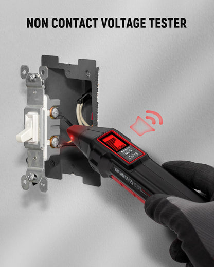 KAIWEETS Circuit Breaker Finder with LCD Display, GFCI Outlet Tester, Electrical Circuit Tracer Tool with NCV Test & Flashlight, Includes Carrying Case and Adapters- KT301P - Available at All In One Marketplace Canada