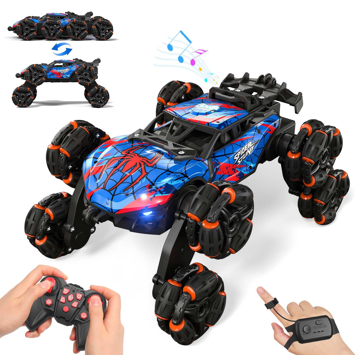 Sunrad 8WD Gesture Sensing RC Stunt Car with Spray & Light & Music Hand RC 🍁 All In One Marketplace Canada