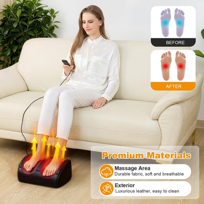 LINGTENG Foot Massager with Heat, with Massage Rollers, 3 Settings, Bi-Directional Rotation, Shiatsu Calf Massager for Calf, Foot and Sole Massage, Gift for Mum, Dad and Friends - Available at All In One Marketplace Canada