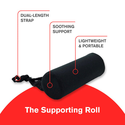 ObusForme Supporting Roll - Lumbar Support Pillow for Lower Back and Neck, Portable Posture Support with Firm and Durable Foam