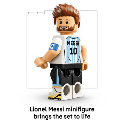 LEGO Editions Lionel Messi – Soccer Highlights - Building Set for Boys & Girls, Ages 10+ - Collectible Soccer Gift with Plaque - Kids Bedroom or Shelf Decor - 43011