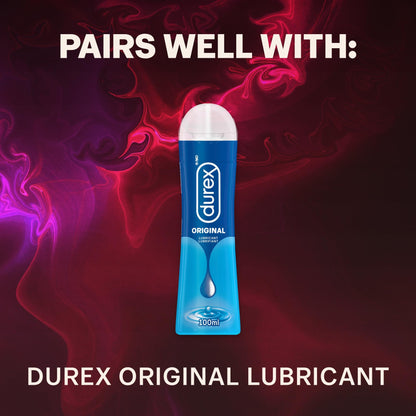 DUREX Intense Orgasmic Condoms, Ribbed and Dotted Texture with Desirex Gel for Simulating Sensation, Large 56mm Nominal Width, 20 Count