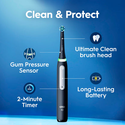 Oral-B iO Series 3 Limited Electric Toothbrush with (2) Brush Heads, Rechargeable, Icy Blue Oral-B