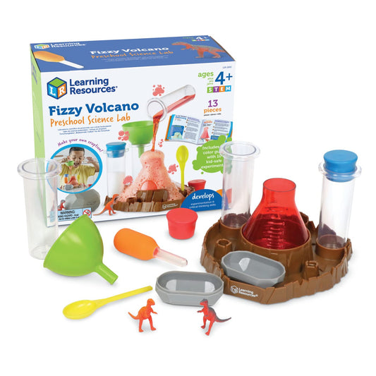 Learning Resources Fizzy Volcano, 13 Pieces, Ages 4+, Preschool Science Lab, Science Kits for Kids, Science Experiments for Kids,STEM Toys for Kids Learning Resources