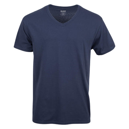 Gildan Men's V-Neck T-Shirts, Multipack, Style G1103, Navy/Heather Navy/Indigo Blue (5-Pack), X-Large 🍁 All In One Marketplace Canada
