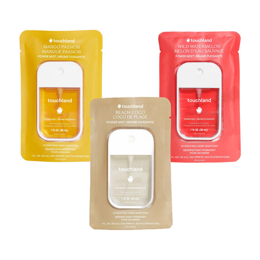 Touchland Hand Sanitizer Spray, Tropical Trio - 3 x 1 FL OZ