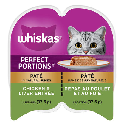 Whiskas Perfect Portions Kitten Wet Cat Food, Chicken Flavour, 75g whiskas