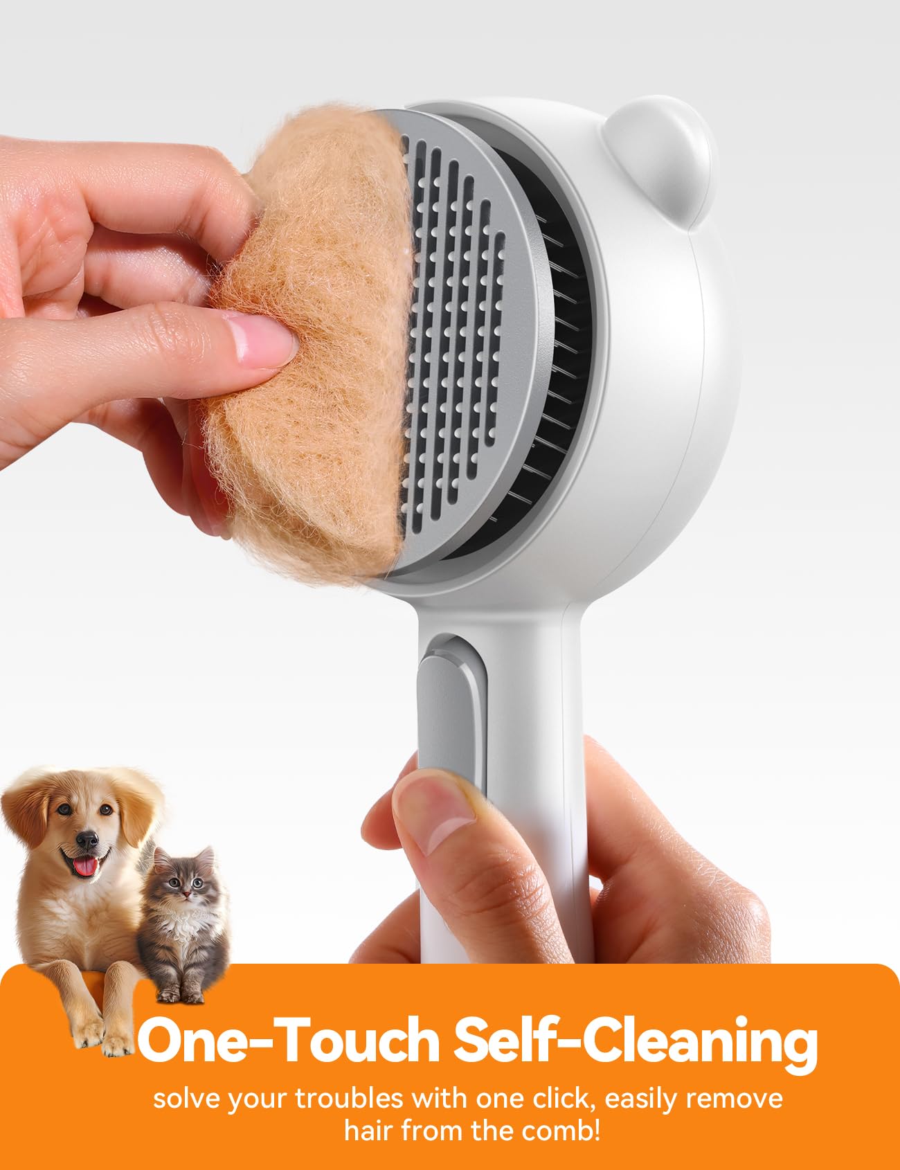 Cat Steam Brush, Cat Brushes for Indoor Cats with Release Button, Dual Speed Spray USB Rechargeable Cat Grooming Supplies, Cat Brush Shedding Suitable for All Long-haired and Short-haired Pets - Available at All In One Marketplace Canada