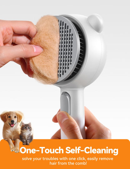 Cat Steam Brush, Cat Brushes for Indoor Cats with Release Button, Dual Speed Spray USB Rechargeable Cat Grooming Supplies, Cat Brush Shedding Suitable for All Long-haired and Short-haired Pets - Available at All In One Marketplace Canada