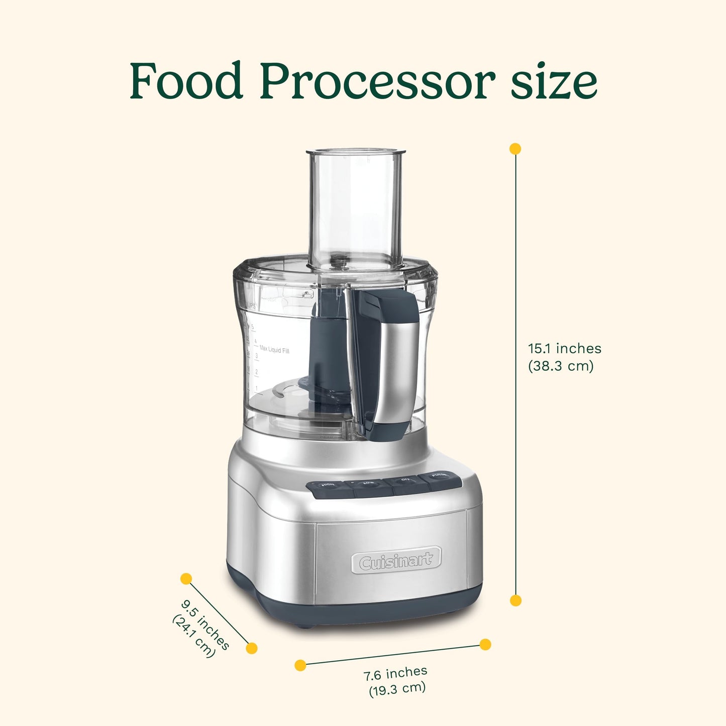 Cuisinart Elemental 8-Cup (2L) Food Processor, 350W, Silver (FP-8SVEC) 🍁 All In One Marketplace Canada Cuisinart