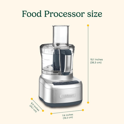 Cuisinart Elemental 8-Cup (2L) Food Processor, 350W, Silver (FP-8SVEC) 🍁 All In One Marketplace Canada Cuisinart