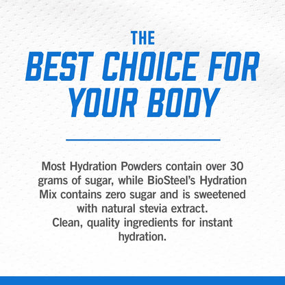 BioSteel Electrolyte Hydration Mix, Blue Raspberry, 12 Sticks, Zero Sugar BioSteel Sports
