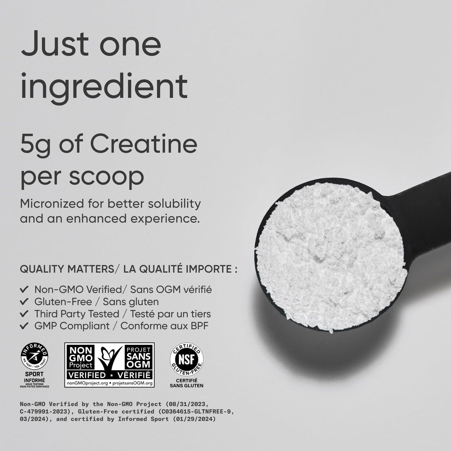 Sports Research® Creatine Monohydrate - Pure Micronized Creatine Monohydrate Powder - Improves strength, power, and performance for Women and Men | Non-GMO 100 Servings