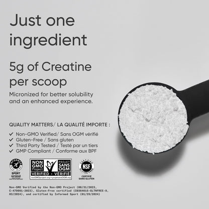 Sports Research® Creatine Monohydrate - Pure Micronized Creatine Monohydrate Powder - Improves strength, power, and performance for Women and Men | Non-GMO 100 Servings