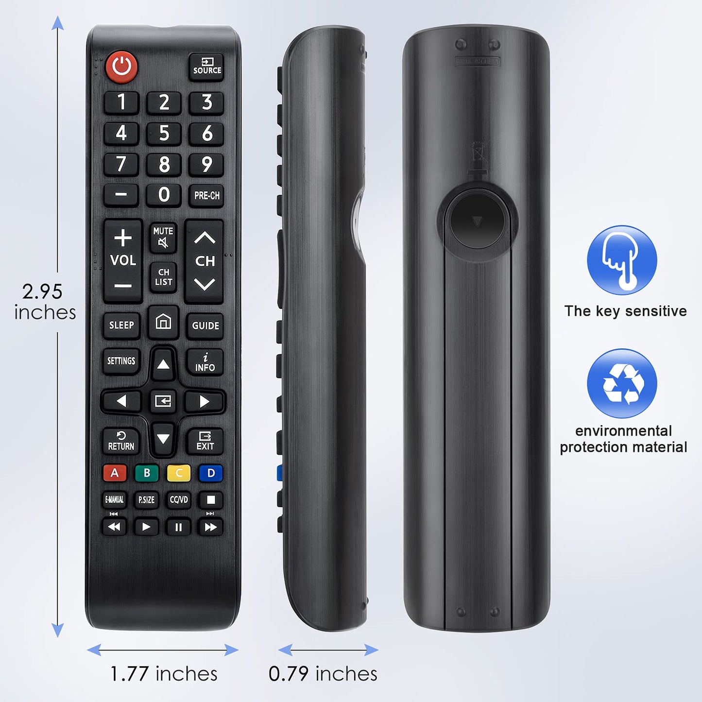 (Pack of 2) Universal Remote for Samsung TV Remote, Replacement for All Samsung Smart TV LED QLED UHD LCD HDTV Frame Curved 4K 8K 3D Series TV
