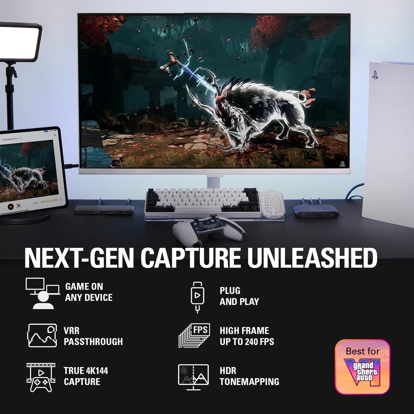 Elgato 4K X Capture Card, HDMI 2.1, 4K144 Ultra-Low Latency Elgato