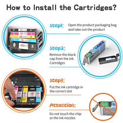 Youtook PGI-280XXL CLI-281XXL Edible Ink Cartridges 5-Pack 🍁 All In One Marketplace Canada