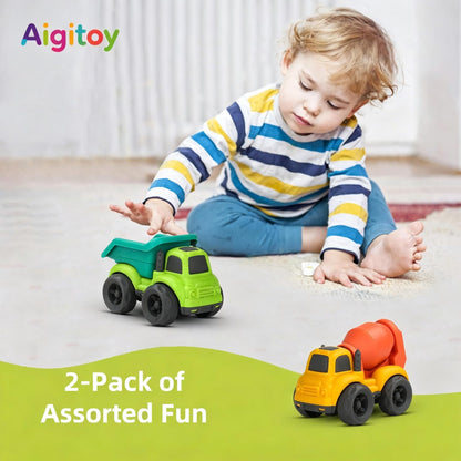 Aigitoy Toddler Car Toys - 2pcs Set Mixer, Dump Trucks Kids Toy for 2-6 🍁 All In One Marketplace Canada